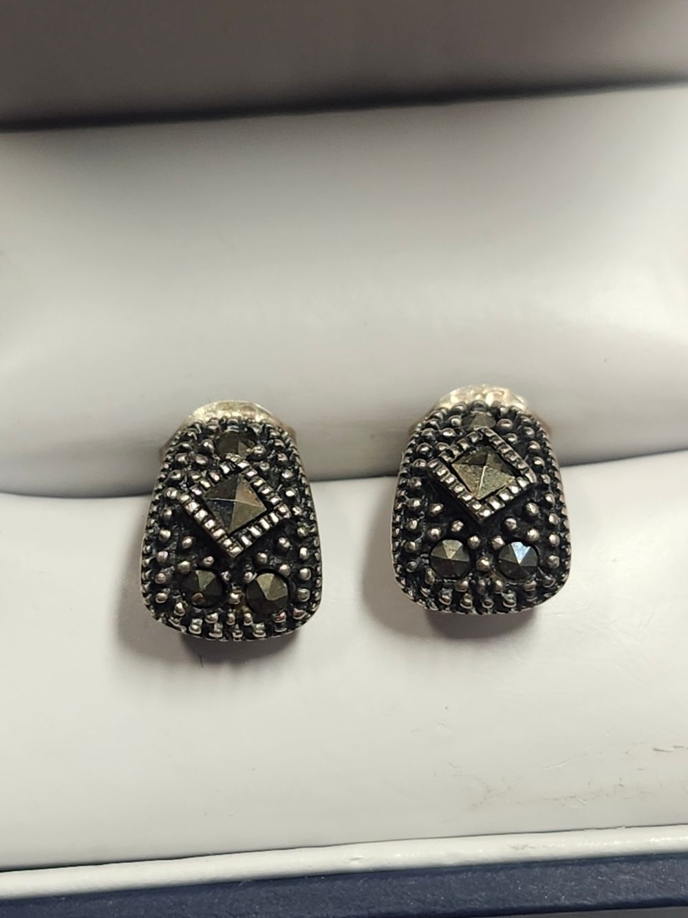 Sterling Silver 925 Marcasite Earrings